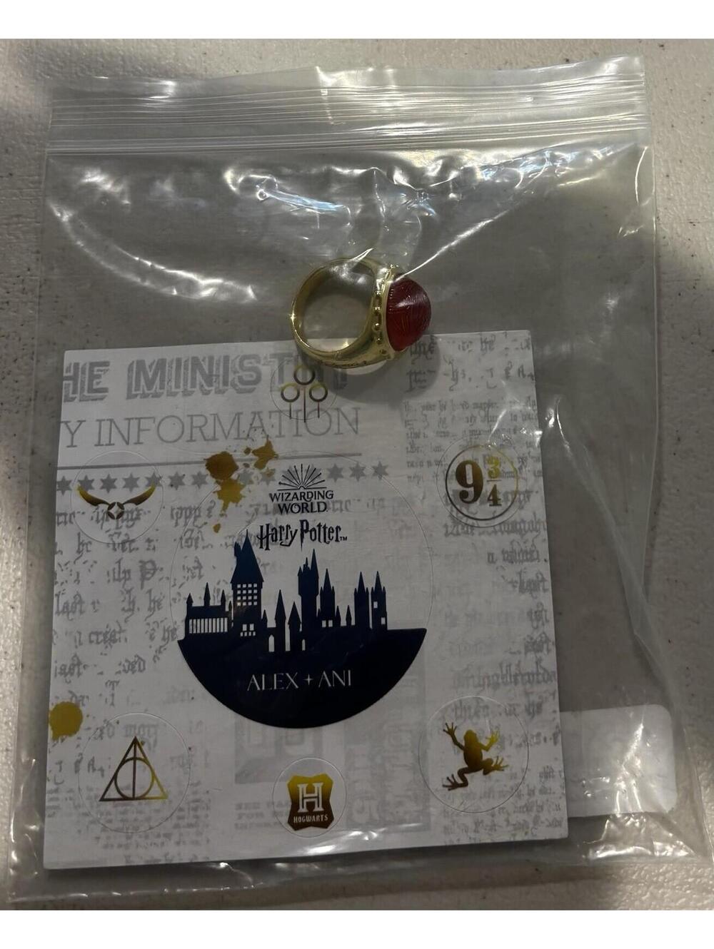 Alex And Ani Harry Potter Gold Ring Size 6